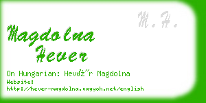 magdolna hever business card